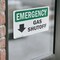 Signmission Gas Shutoff (Down Arrow) With Symbol, 5 in W x Rectangle, Vinyl Decal OS-2PACK-EM-D-35-L-10387 - alternate 4